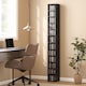 image 2 of HOMCOM Set of 2 CD Storage Units DVD Shelf with Adjustable Shelves, Black | Black | Black | 21W x 22.5D x 88.5H cm