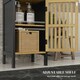 image 6 of HOMCOM Bathroom Floor Cabinet Bathroom Cupboard with Adjustable Shelf, Black