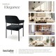 image 7 of Armchair Doe - durable fabric, black powder-coated legs, 120 kg load, 58 x 62 x 85 cm - Set of 6 Black | Woven Fabric Black/Black