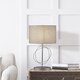 image 1 of Jiji Polished Chrome & Grey Table Lamp Chrome