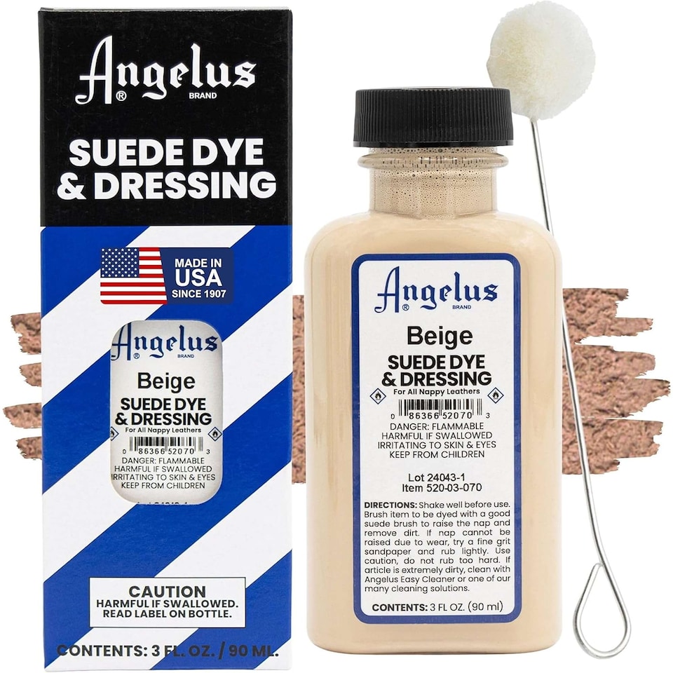 image 1 of Angelus Suede Dye and Dressing - Restore and Protect Delicate Suede 3oz | Brown | Beige