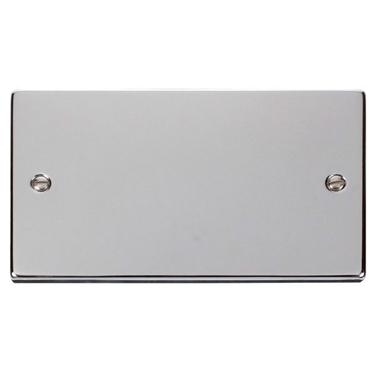 SE HOME Polished Chrome 2 Gang Blank Plate Chrome Polished Chrome