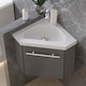 image 5 of AICA 395mm Matte Anthracite Bathroom Vanity Unit With Integrated Sink, 1 Door Soft-Close Place in the corner
