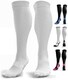 image 1 of aZengear Compression Socks for Women & Men (20-30 mmHg) Knee-High Flight Socks, Calf Support for Travel, Running - Seamless Toe, Padded Heel and Sole
