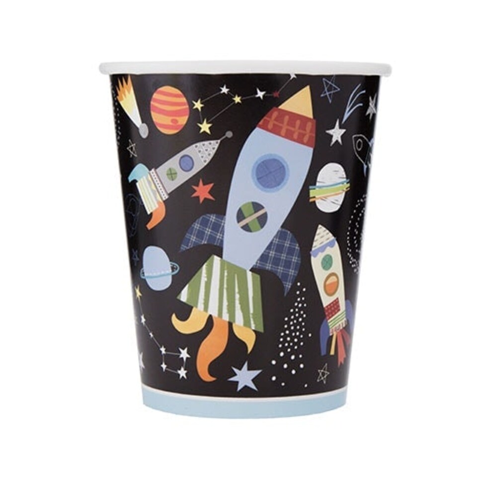 Outer Space Paper Cups 270ml - Pack of 8