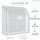 image 3 of Outsunny Walk-In Lean to Wall Greenhouse w/Window&Door White
