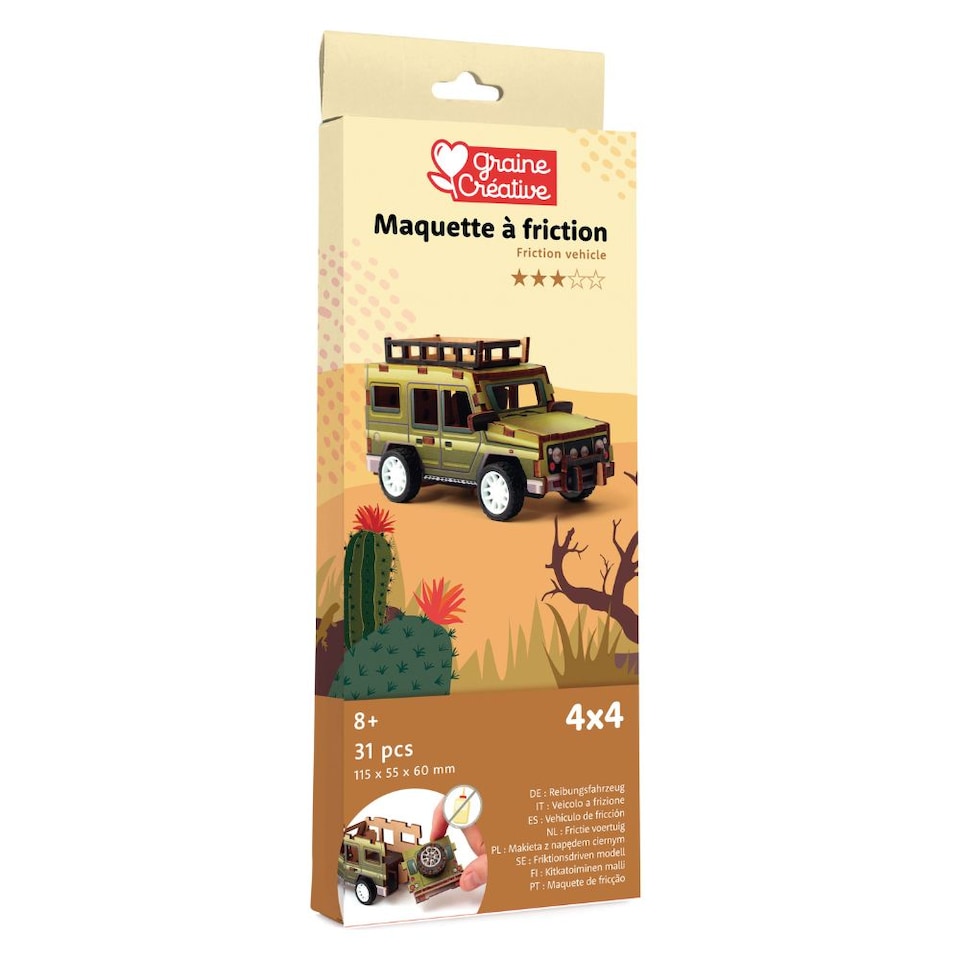 image 1 of Build Your Own Jeep Wooden 3D Model - actually drives!