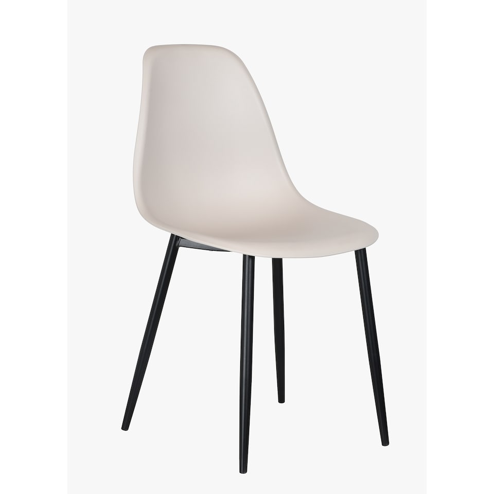 image 1 of Aspen White 80cm Square Dining Table with 4 Plastic Curve Design Chairs - Compact Modern Dining Set | White | Calico | One Size | 1