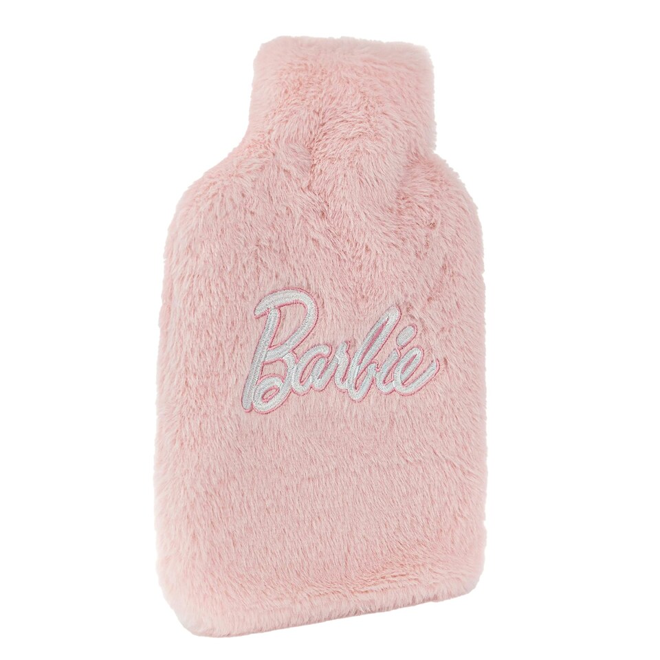 image 1 of Barbie Appliqué Logo Hot Water Bottle Cover - Pink - One Size