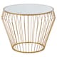 image 2 of Avantis Round Side Table With Gold Polished Frame Gold