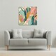 image 2 of artistic abstract leaves (Canvas Print) 114 x 114 x 4cm