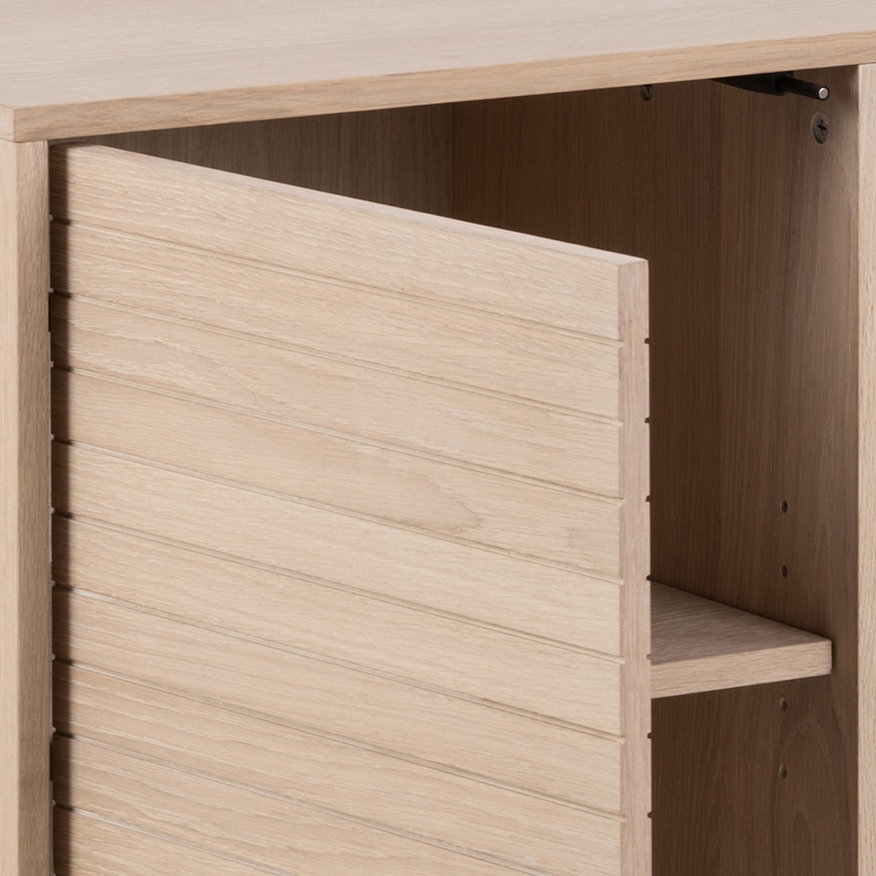 image 1 of Linley 3 Door Sideboard in White Oak