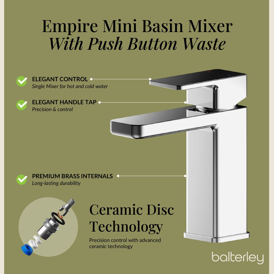 image 1 of Balterley Saint Cloakroom Set - Wall Hung Vanity Basin Unit, Toilet Pan, Cistern, Seat & Mini Basin Tap - Balterley | Black | Gloss Grey | 520.0000 x 405.0000 x 222.0000mm