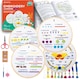 image 1 of Beginner Embroidery Kit (4 Pack) Learn 33 Stitches with Easy DIY Video Tutorials, Coloured Design Patterns, Thread Floss, Cross Stitch Hoop, Gift (AZD200)