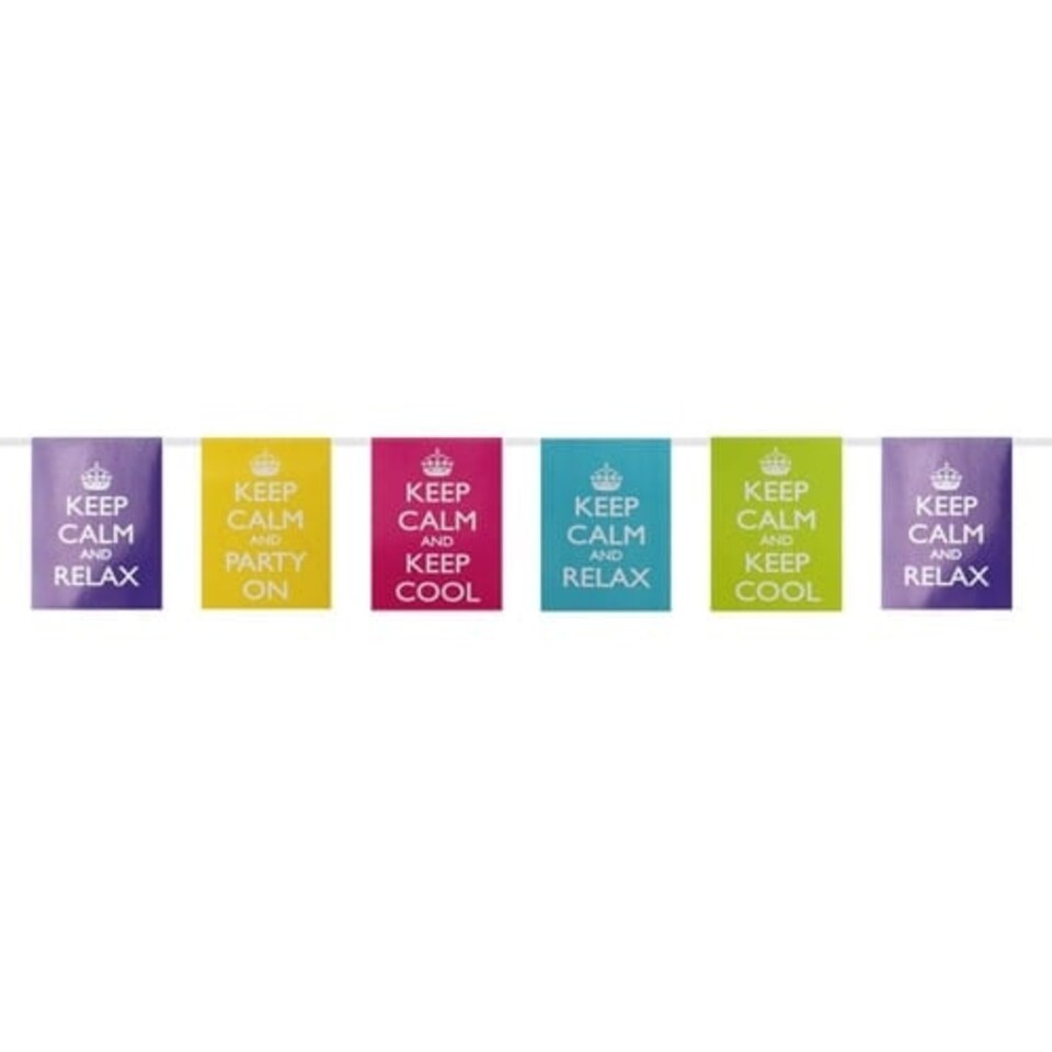 Keep Calm Theme Paper Flag Bunting 350cm