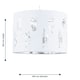image 5 of Set of 2 Fern - White Cut Out 30cm Pendant Lightshades White | Silver