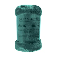 OHS Luxury Mink Faux Fur Fleece Blanket, 150x200cm - Forest Green