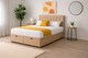 image 2 of Beige Plush Ottoman 3ft Single Storage Bed With Headboard and Mattress