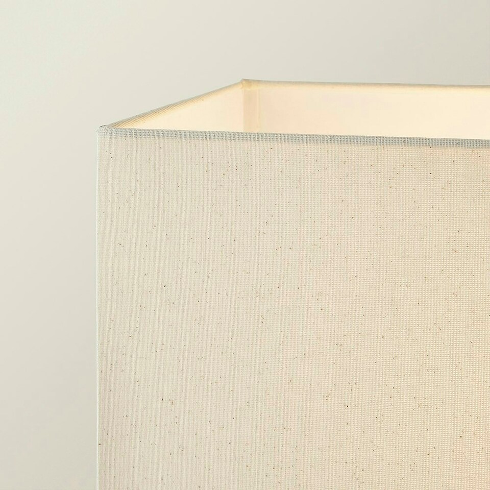 image 1 of ValueLights Gloria Gold Double Stem Metal Floor Lamp with Rectangular Lamp Shade Gold