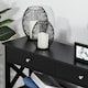 image 8 of HOMCOM Console Table Side Desk Shelves Drawers Open Top X Support Hallway Black | Multi | 100 x 30.5 x 80 | 1