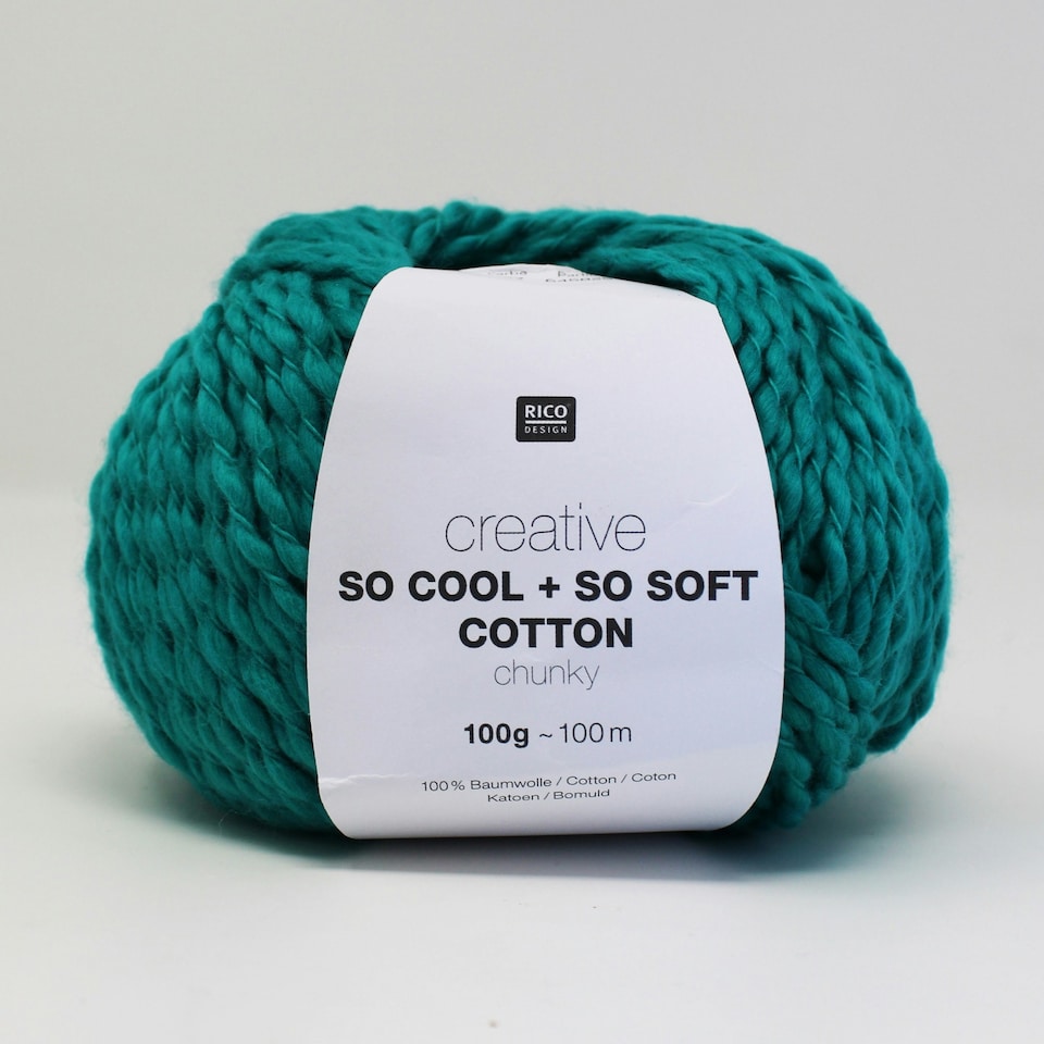 image 1 of Rico Design Yarn Creative So Cool + So Soft Cotton Chunky Turquoise Blue