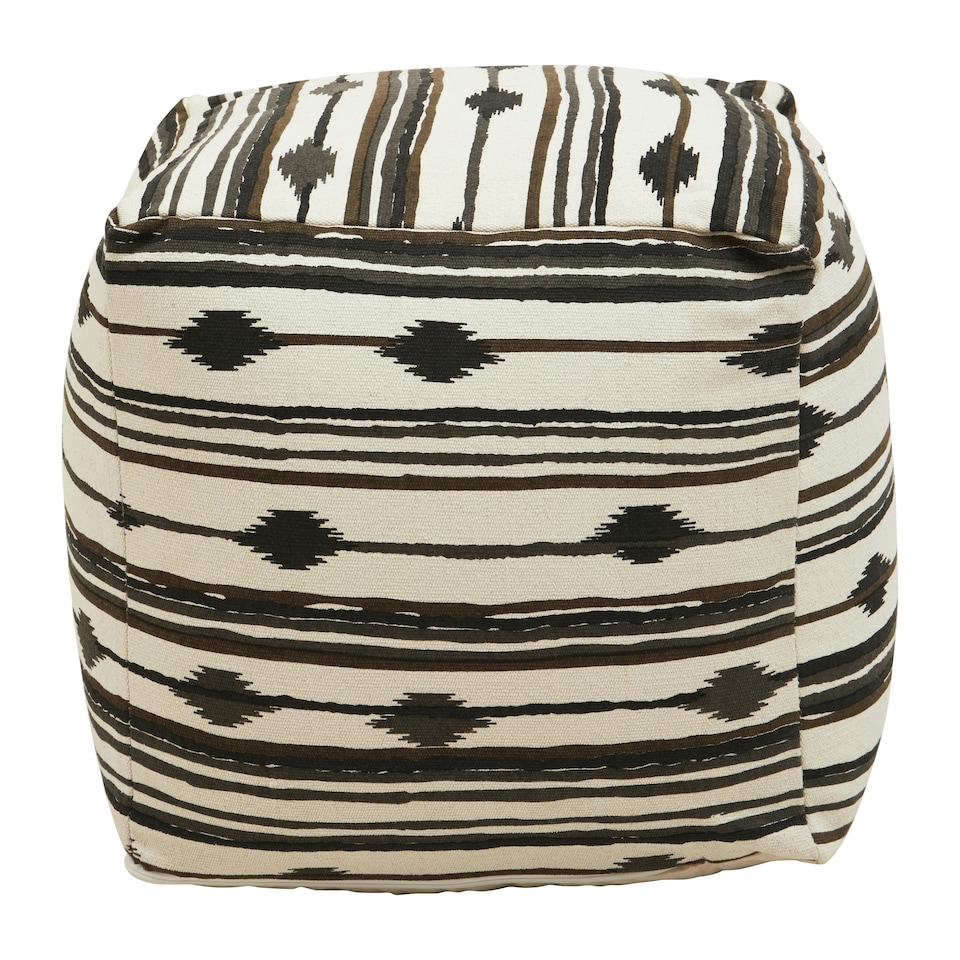 image 1 of Interiors by Premier Cefena Square Pouffe Multi