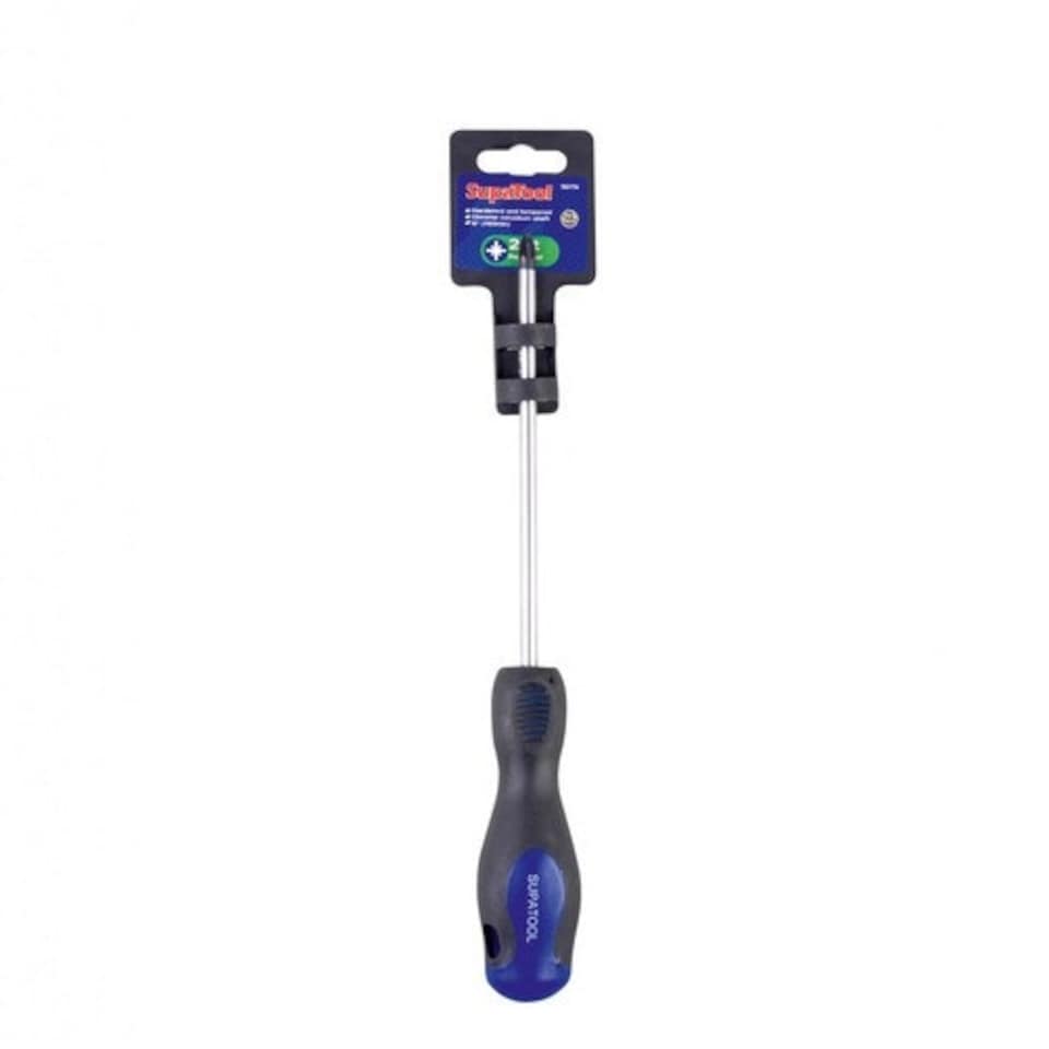 image 1 of SupaTool Slotted Head Screwdriver - Black/Blue - 150mm