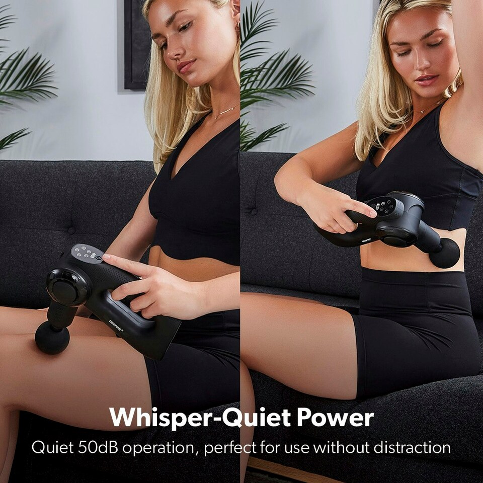 image 1 of GEEPAS Portable Massage Gun Deep Tissue, Black