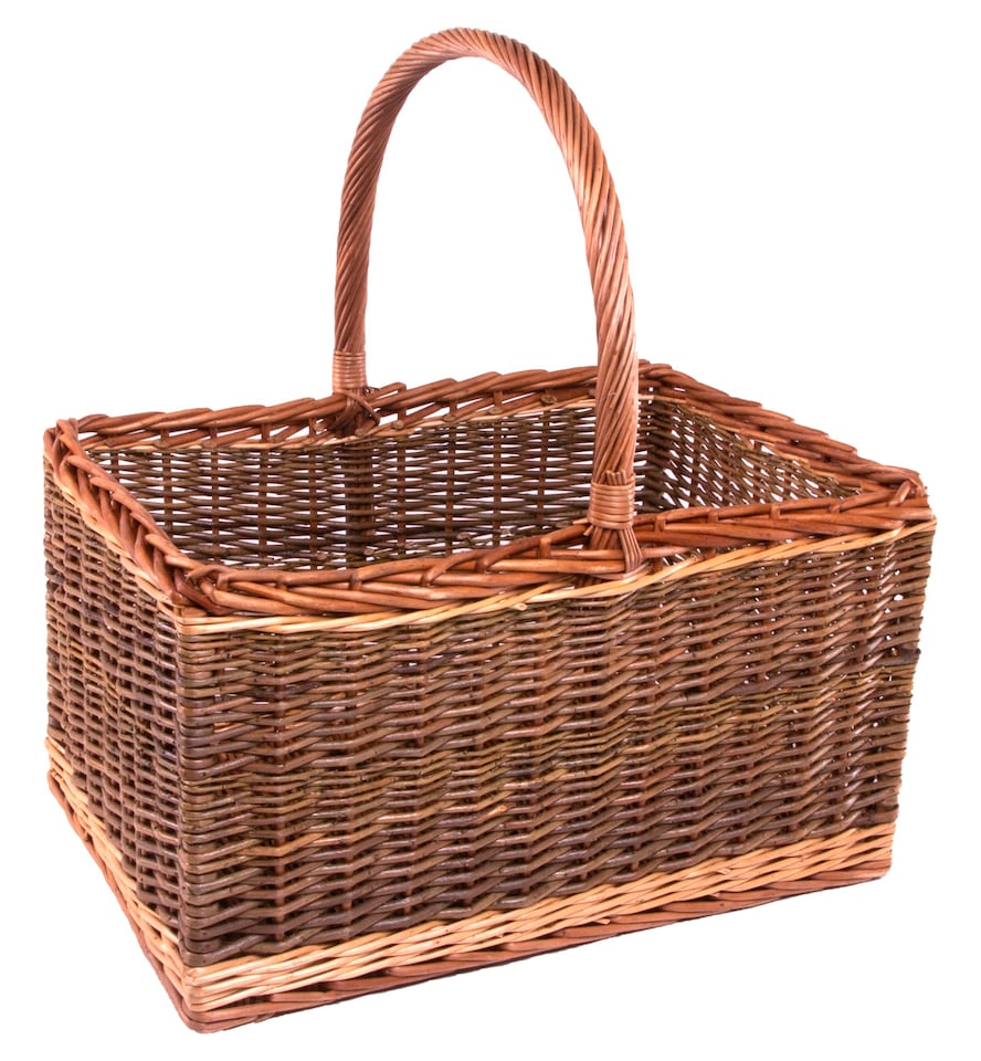 Bakers Shopping Basket Green Finish | Brown | Brown | One Size
