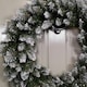 image 5 of 60cm Snow Tipped Christmas Wreath with 50 Warm White LEDs and 160 Bullet Tips