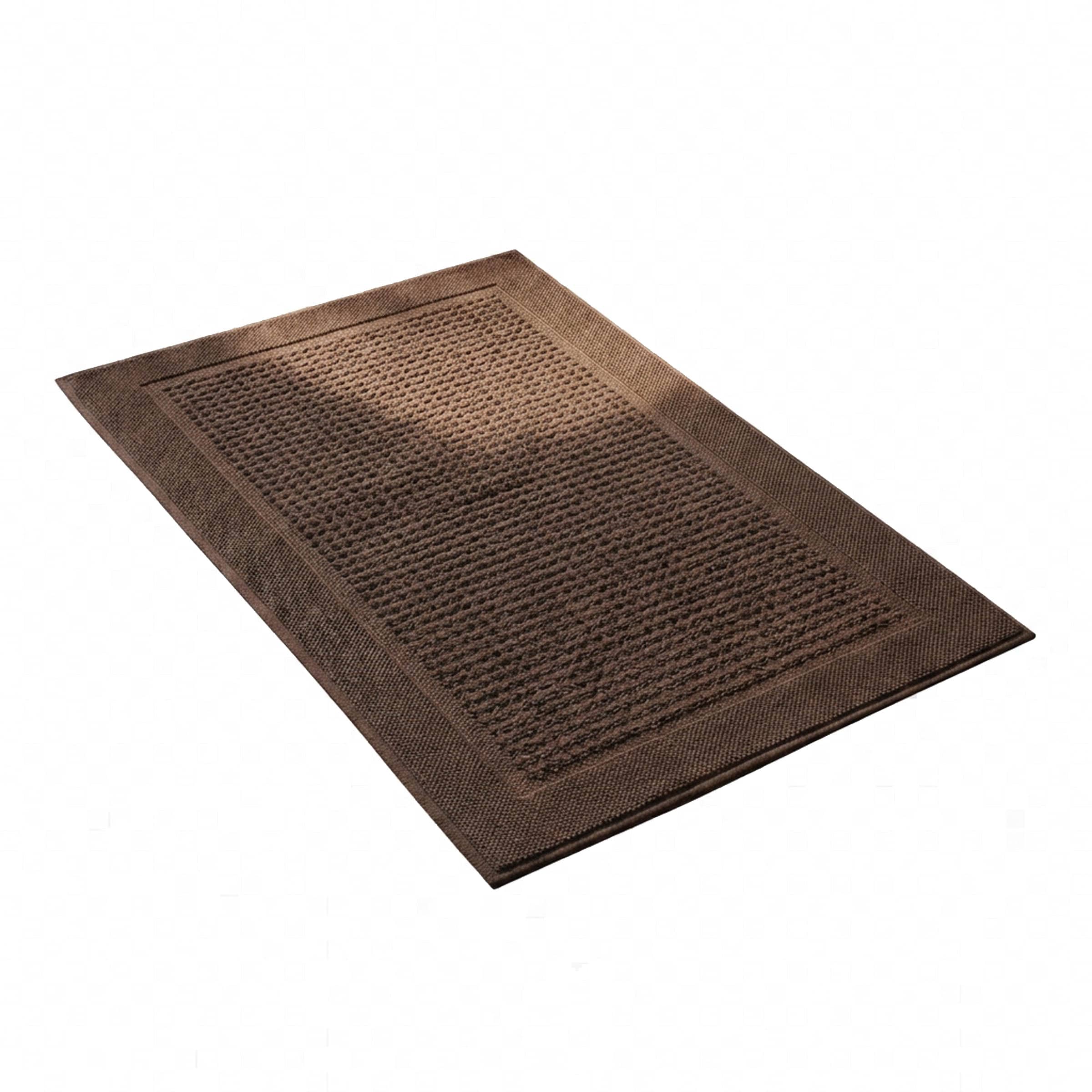 Vision V850 - 2 Pack 100% Cotton Bath Mats in Chocolate | Size: Bath Mat
