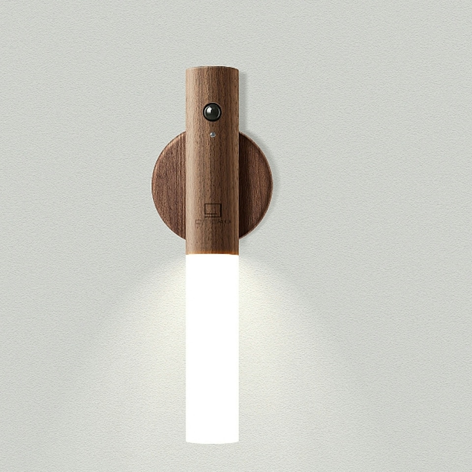 image 1 of Gingko Design Smart Baton Light Natural Walnut Wood
