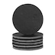 image 1 of Argon Tableware Linea Round Slate Coasters - 10cm - Pack of 6