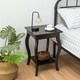 image 3 of COSTWAY End Table Living Room Accent Table Sofa Side Table Brown