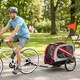 image 7 of PawHut 2-In-1 Dog Bike Trailer Stroller w/ Universal Wheel Reflector Flag