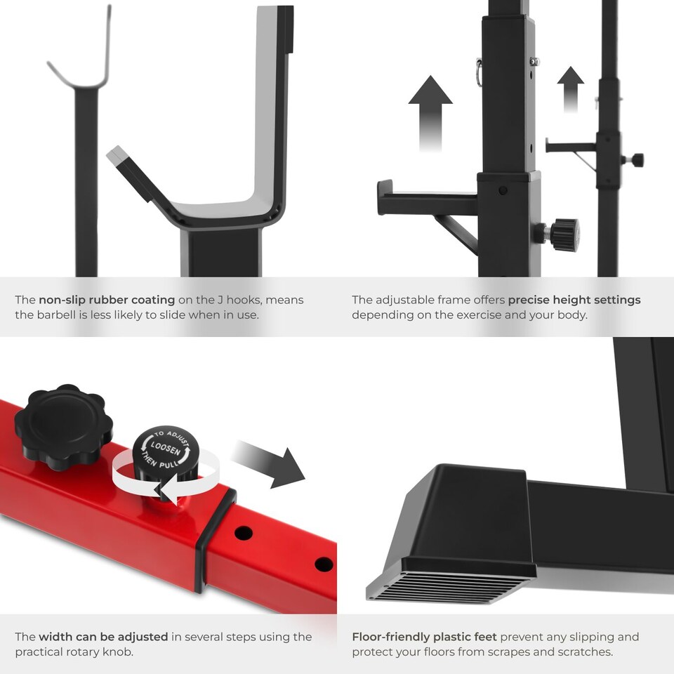 image 1 of Squat Rack Apollo - height and width adjustable, with weight holders