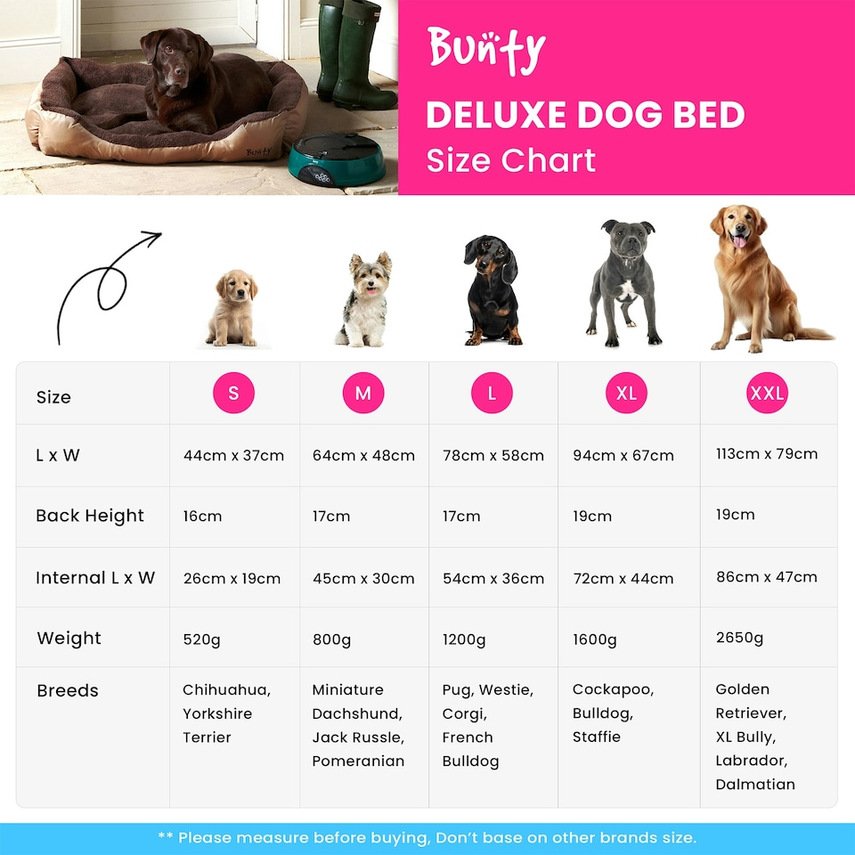 image 1 of Fleece Dog Bed - Washable - Bunty Deluxe Brown | M