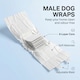 image 3 of PawHut Dog Diapers Super Absorbent for Male Dogs Size XS