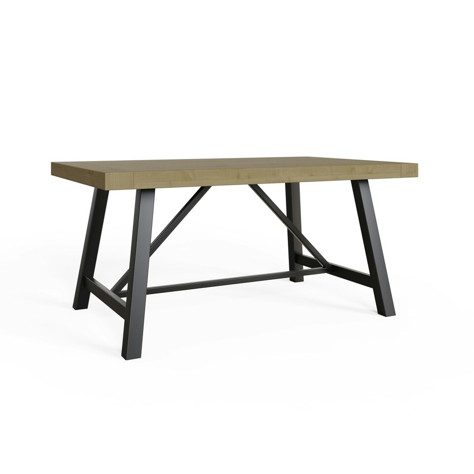 image 1 of Lowry 1.6m Dining Table Driftwood Lacquered Solid Reclaimed Pine Brown