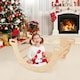 image 9 of COSTWAY Kids Montessori Wooden Climber Toy Climbing Arch Sensory Table-Natural