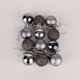 image 3 of Baubles Dark Grey 3cm, 24pcs Set
