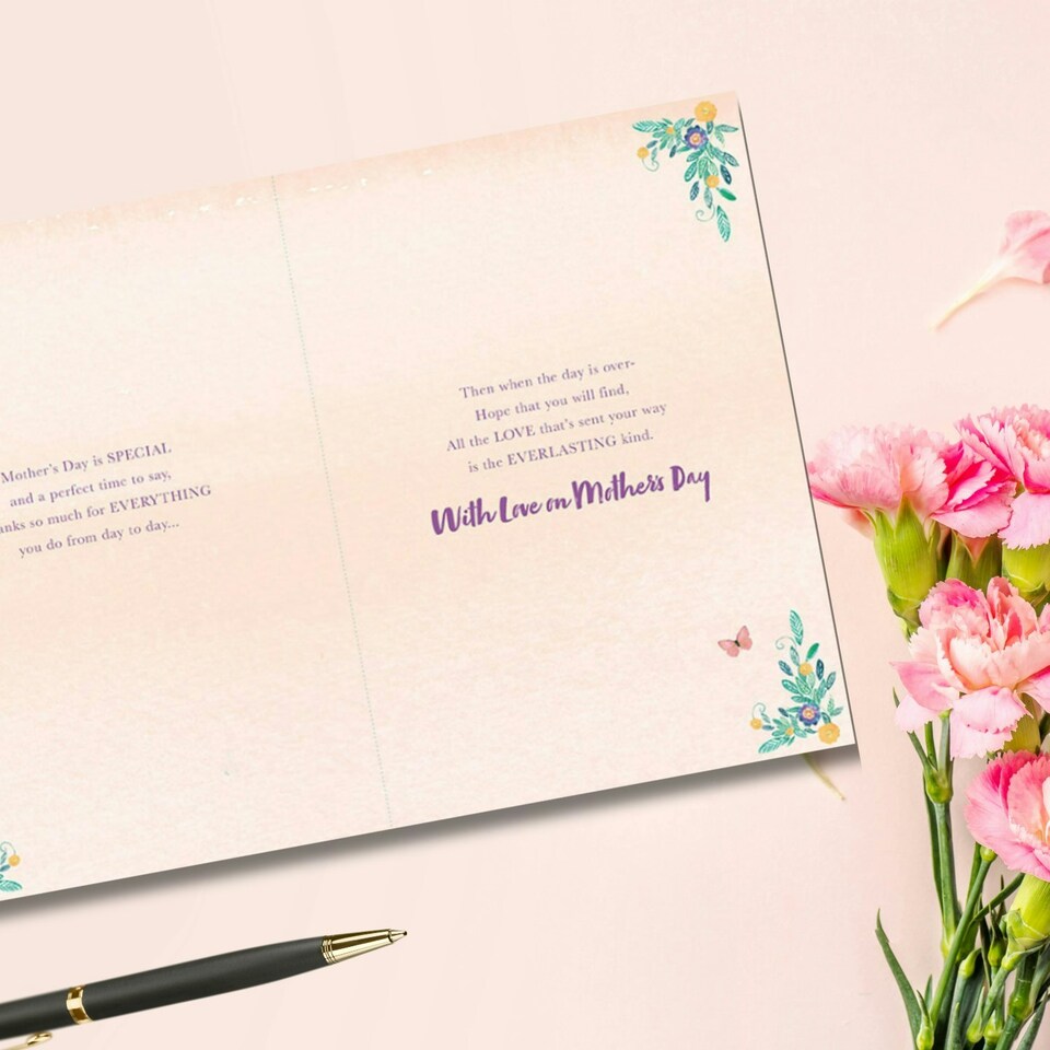 image 1 of Words 'n' Wishes Mother's Day Card for 22 x 15.8 cm