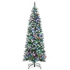 HOMCOM 6FTPrelit Artificial Xmas Tree Holiday Décor w/ 300 Colourful LED Light
