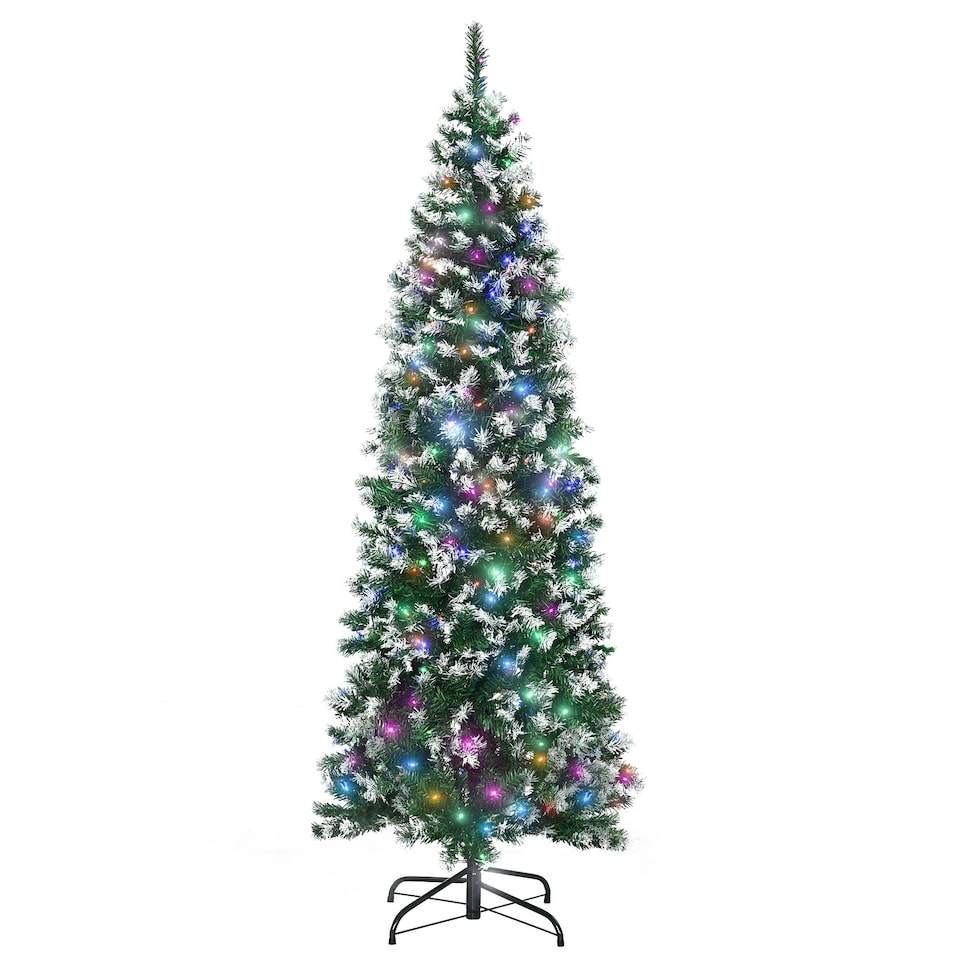 image 1 of HOMCOM 6FTPrelit Artificial Xmas Tree Holiday Décor w/ 300 Colourful LED Light