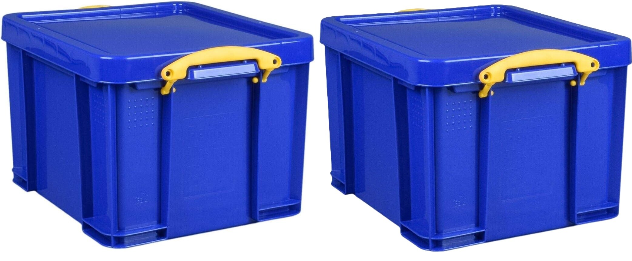 Really Useful Plastic Storage Box 35 Litre Blue Pack of 2