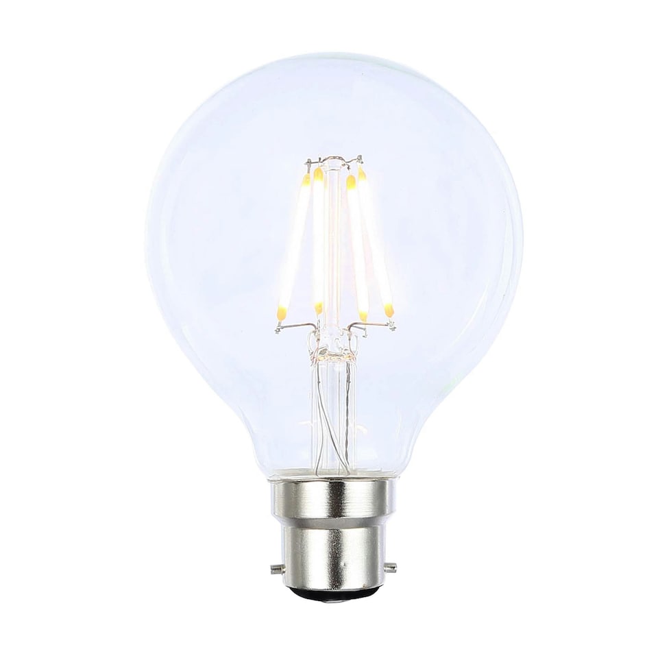 image 1 of BHS 4W LED BC B22 Vintage Filament Globe Bulb, Clear