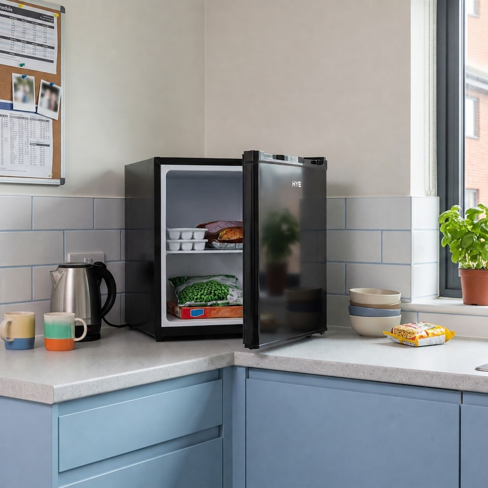 image 1 of HYE Small Mini Freezer Table Top, 34L, Black - RF01MBFR34B01