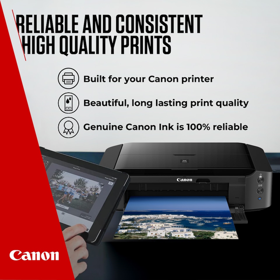 image 1 of Canon PG-575XL Black & CL-576XL Colour High Yield Original Ink Cartridges, Pack of 2, Includes 50 sheets of 4x6 Photo Paper