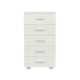 image 2 of Lido, 5 Narrow Chest Of Drawers White