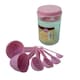 image 3 of Plastic 8 Piece Measuring Jug Spoon Spoons Cup Cups Set for Baking Cooking